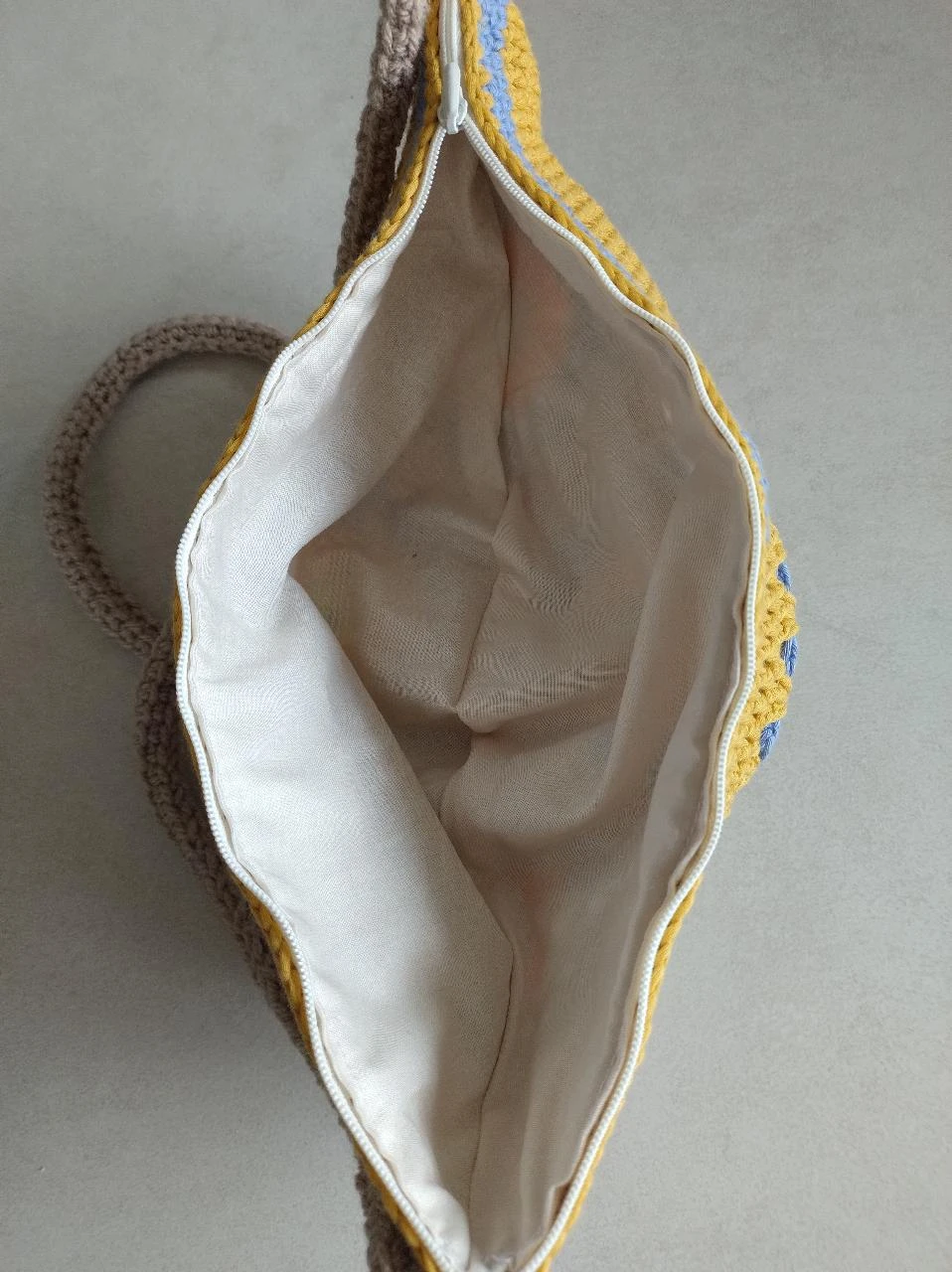 Bolsa crossbody bolsa de telefone bolsas para festivais amarrada amarelo e flor colorida feita à mão – photo 4